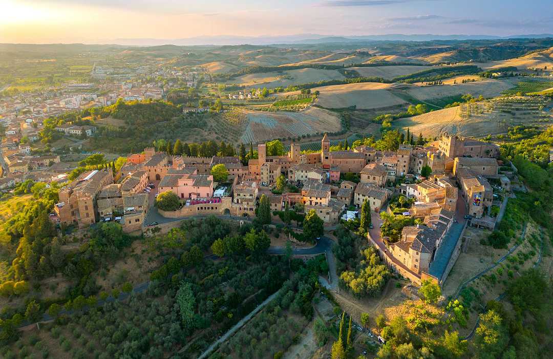 Certaldo Alto old town in Tuscany, Italy