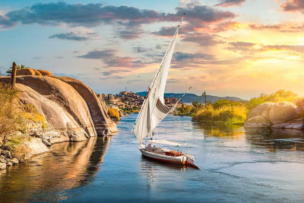 Felucca boat in Aswan, Egypt