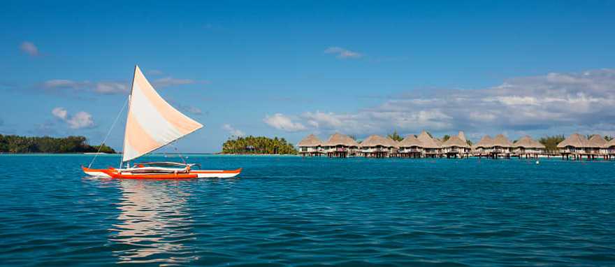 Sailing around Bora Bora in French Polynesia