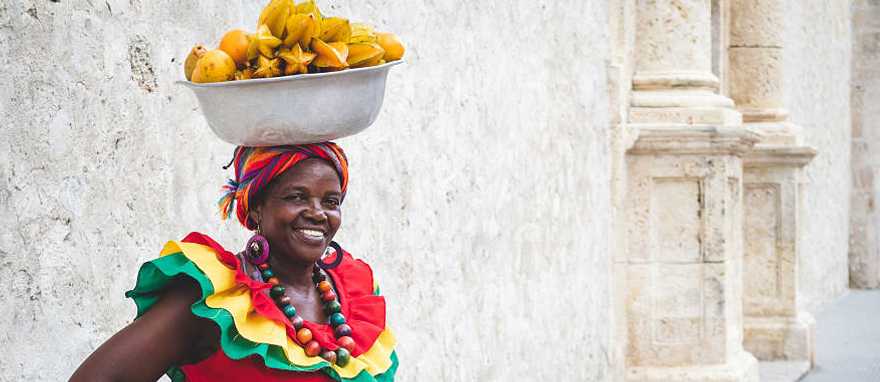 Fruit vendor, symbol of Cartagena, Colombia Fruit vendor, symbol of Cartagena, Colombia