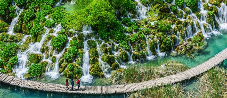 Waterfalls in Plitvice Lakes National Park.