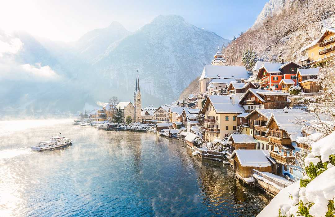 Hallstatt, Austria Winter in Hallstatt, Austria