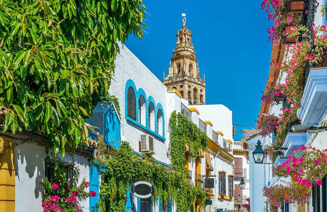 Colorful street in Cordoba, Spain