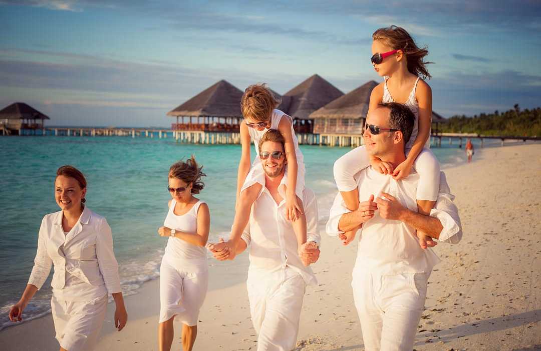 Family in the Maldives. Family in the Maldives.