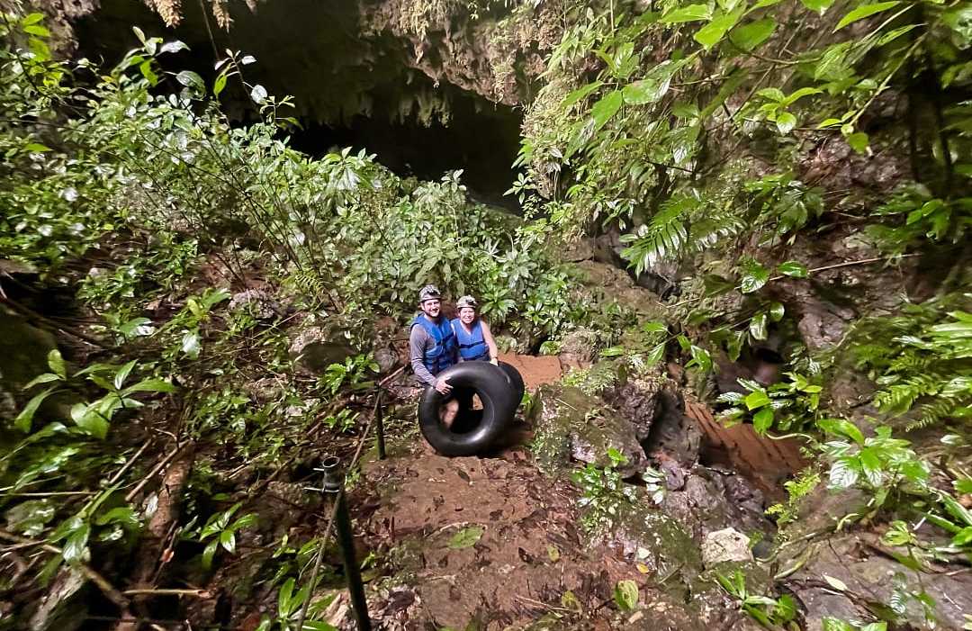 Marci-Beth and Jeff at the Actun Tunichil Muknal Cave in the Cayo District, Belize
