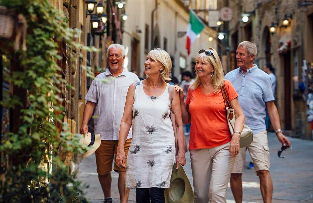 Tuscany, Italy Two senior couples in Italy