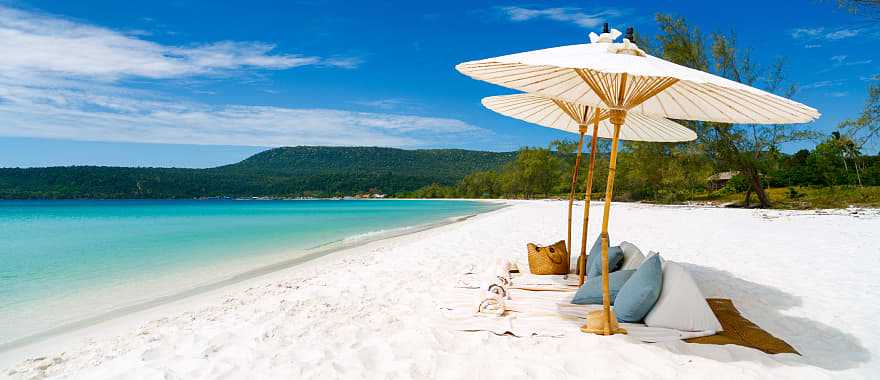 Romantic beach on Koh Rong island, Cambodia