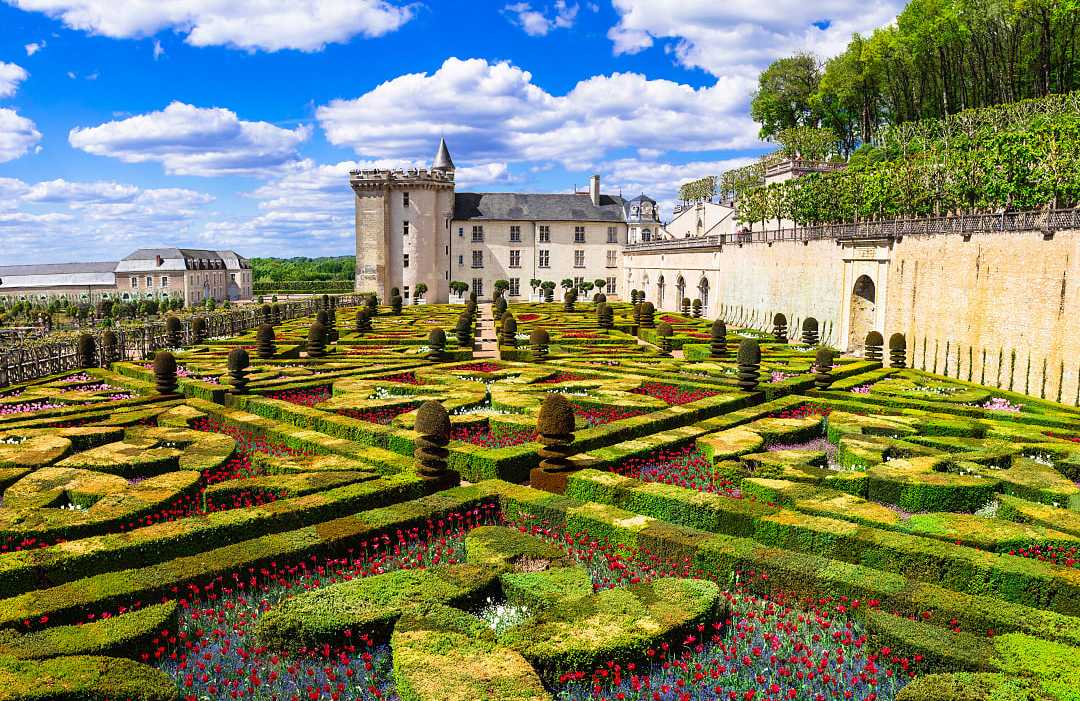 Villandry Castle in Loire Valley in France