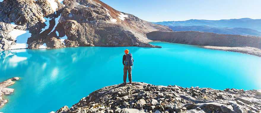 Hiker in Patagonia, Argentina