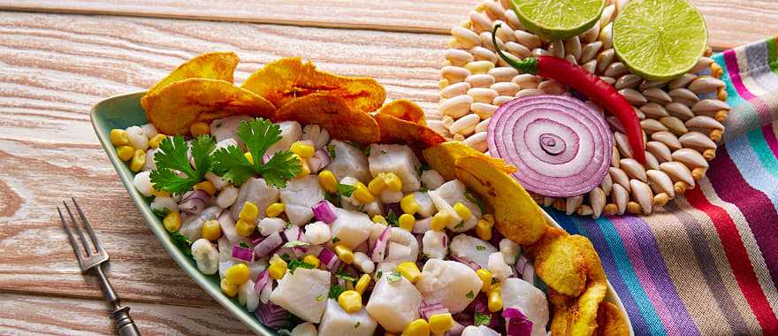 Traditional Peruvian ceviche 