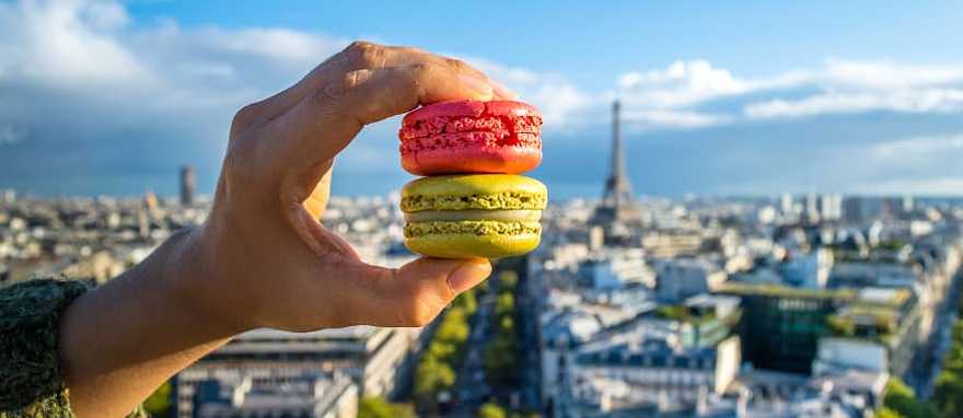 Paris, France Colorful macaroons in Paris, France