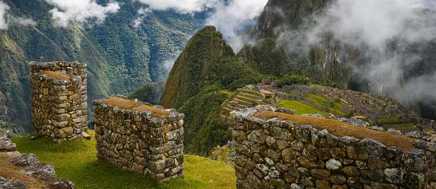 Ruins of the cloud city of Machu Picchu, Peru