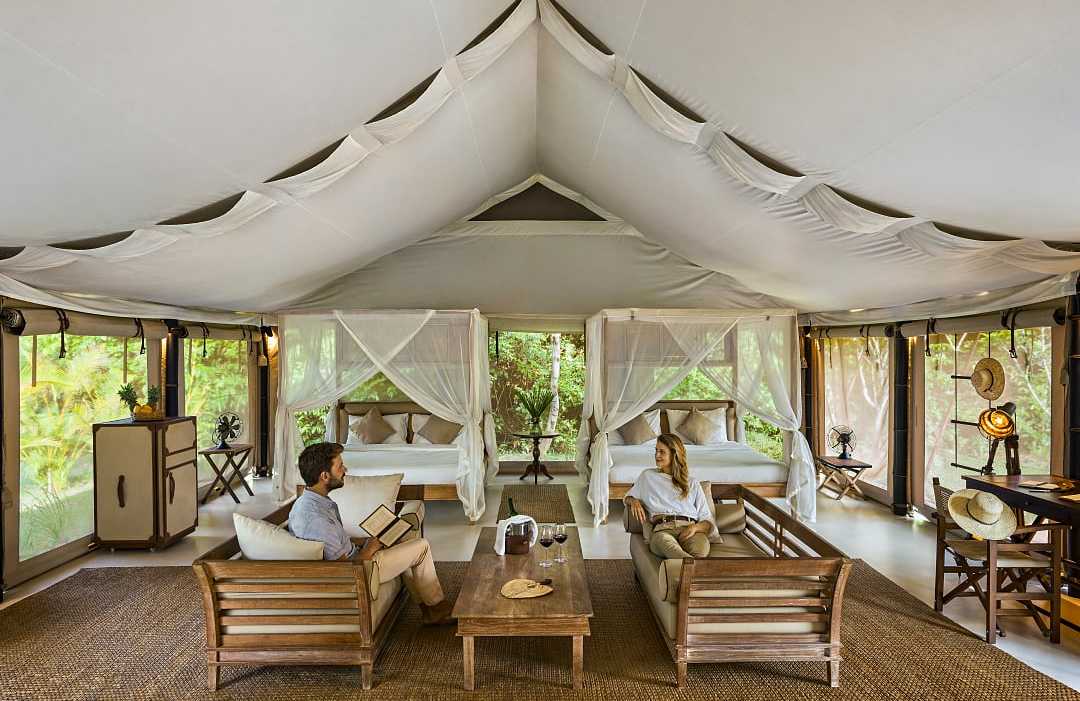 Couple on Safari vacation. Couple on Safari vacation.