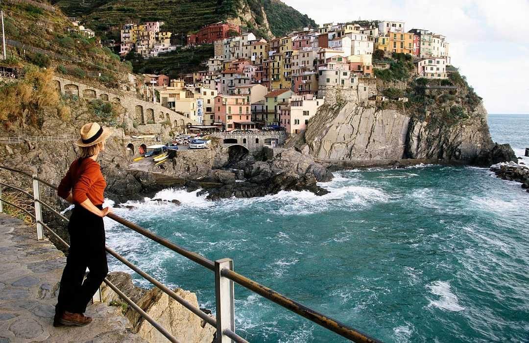 Manarola town in Cinque Terre, Italy.