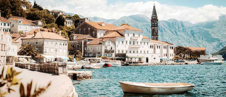 The town of Perast in Kotor Bay. The town of Perast in Kotor Bay.