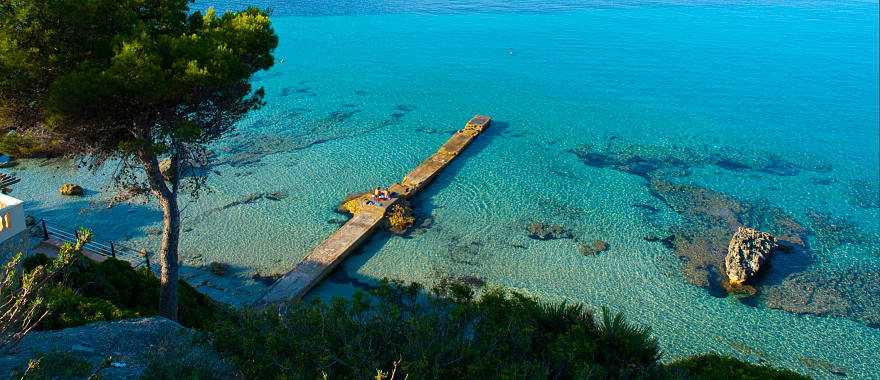 Couple at Camp de Mar Beach in Mallorca, Spain