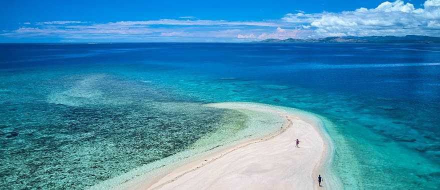 Sand bar on the Coral Coast in Veti Levu, Fiji