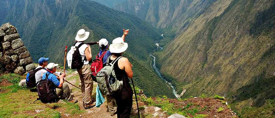 Inca ruins on Inca trail in Peru