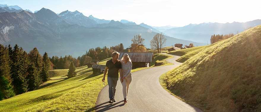 The stunning Swiss Alps surrounding Bern, Switzerland.