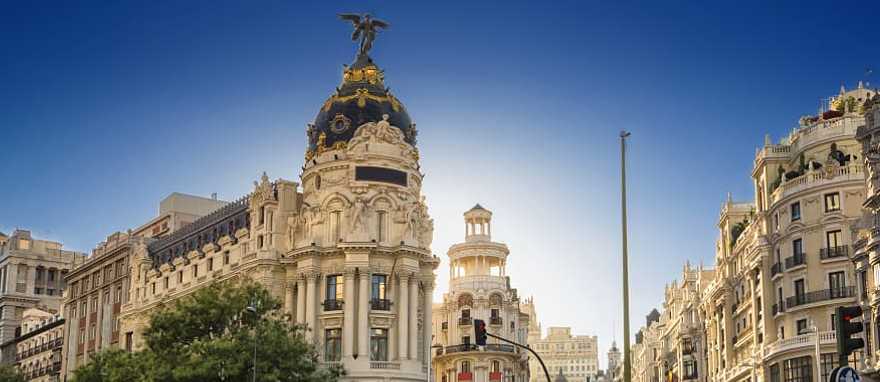 Grand Via in Madrid, Spain