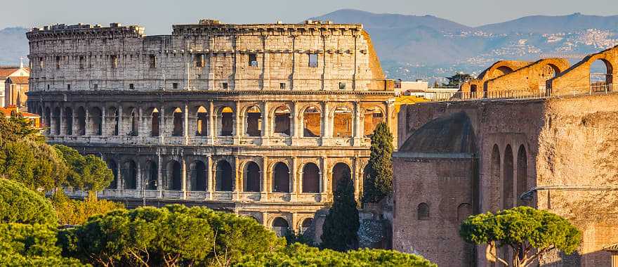 View of the Colosseum in Rome, Italy