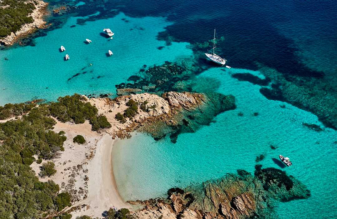 The crystal-clear waters of Sardinia, Italy. The crystal-clear waters of Sardinia, Italy.