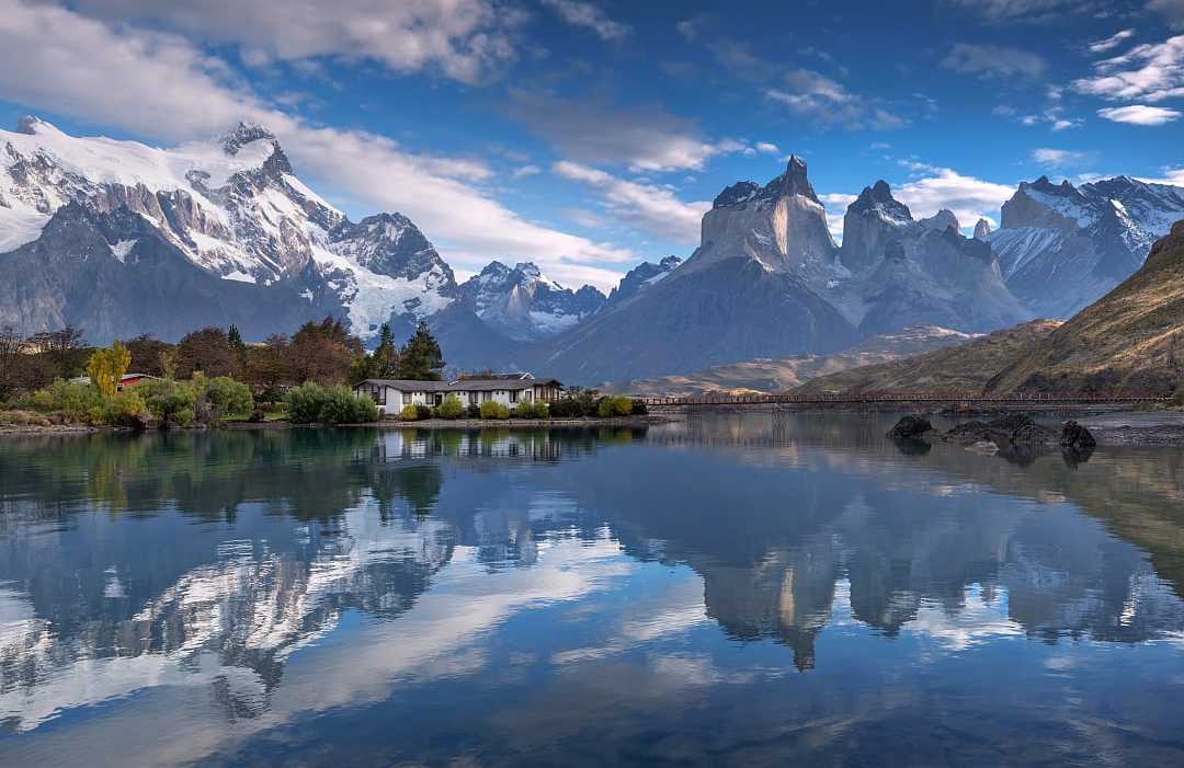 Torres del Paine, Chile Pehoe Lake and Torres del Paine in the Chilean Patagonia