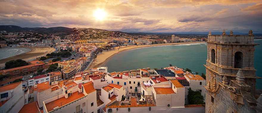 View from the top of Pope Luna's Castle in Peniscola, Spain