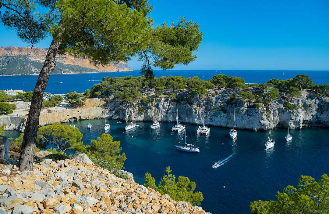 A coastal landscape of the French Riviera. A coastal landscape of the French Riviera.