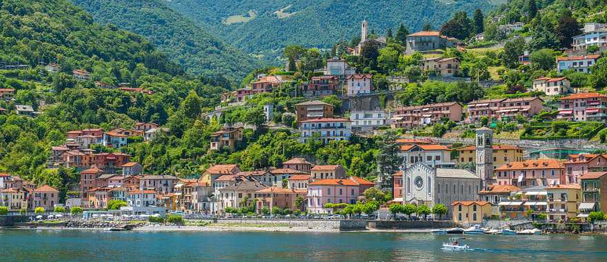 Village on Lake Como in Italy