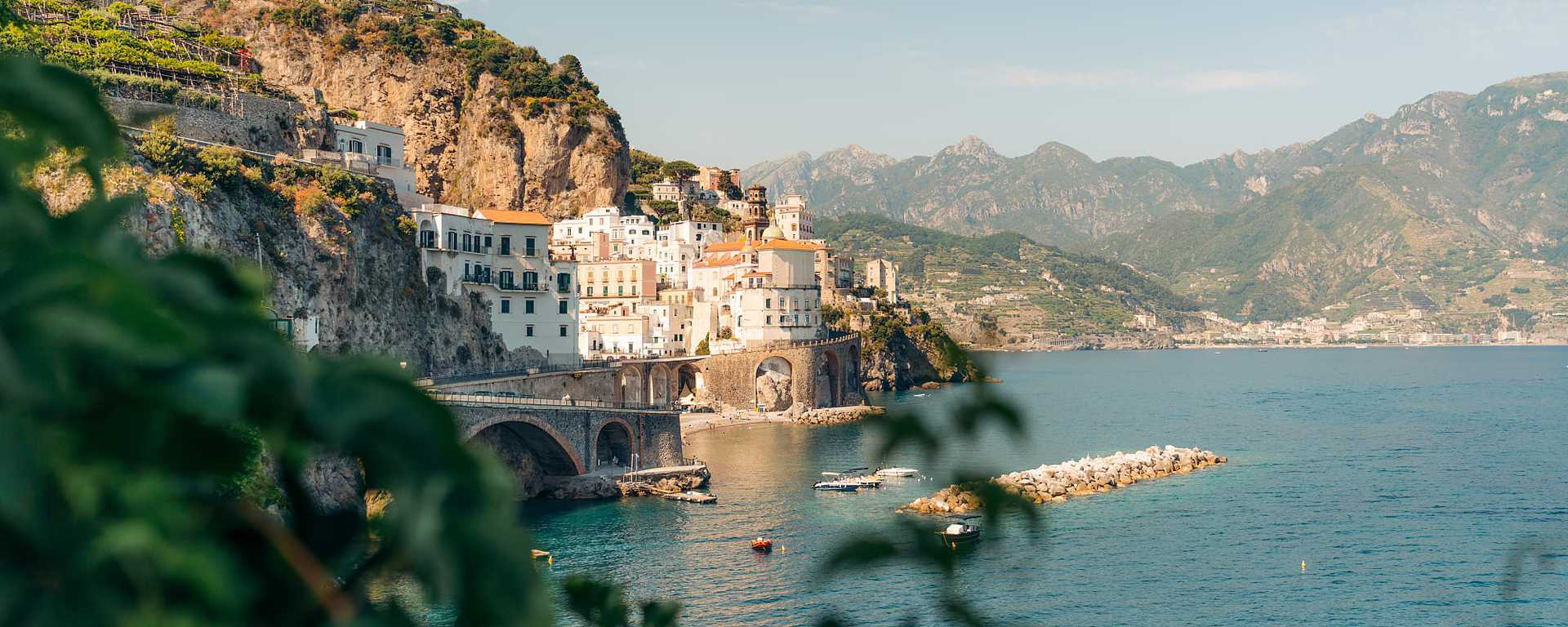 Atrani, a coastal village in the Campania region Atrani, a coastal village in the Campania region