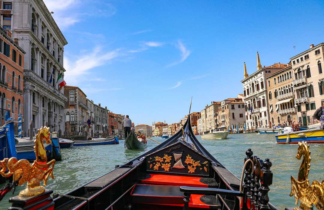 Gondola ride on the Grand Canal in Venice, Italy Gondola ride on the Grand Canal in Venice