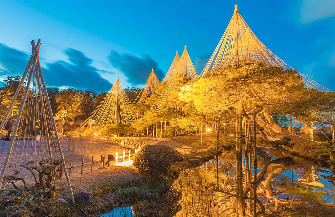 Kenrokuen Garden in Kanazawa, Japan