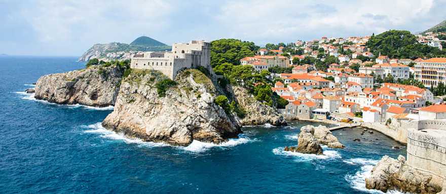 Fortress and old town seaside town of Dubrovnik, Croatia