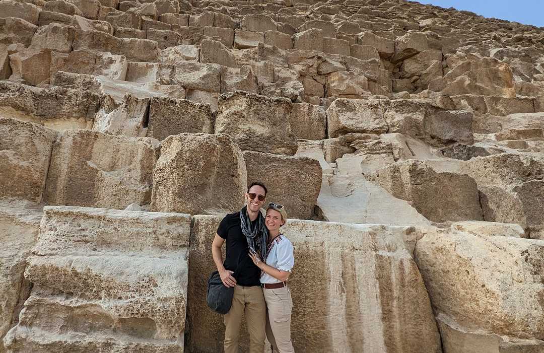 Doug and lisa at the Pyramids in Giza