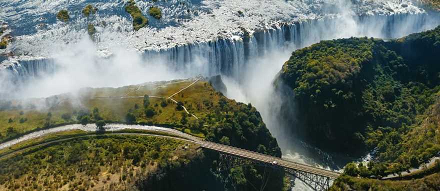 Aerial view of Victoria Falls