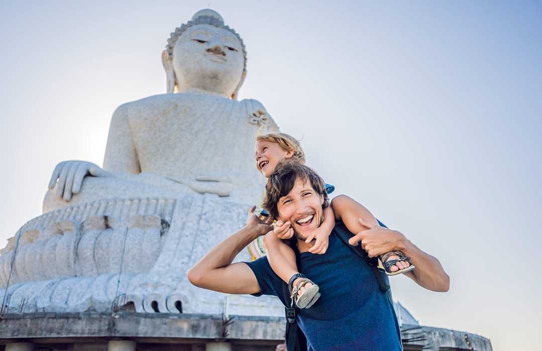 Father and son in Phuket, Thailand